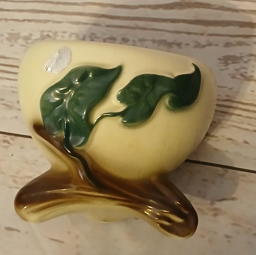 Royal Copley Vintage Cream and Green Footed Planter